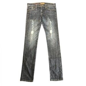 FRANKIE B. Denim My Boyfriends Jeans Low Rise Straight Leg Vintage Y2K Size 26